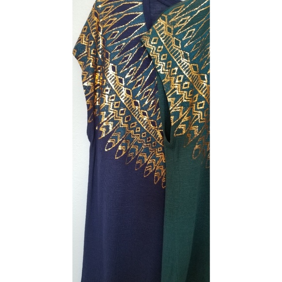 Lucky brand Navy gold foil top - Picture 3 of 4